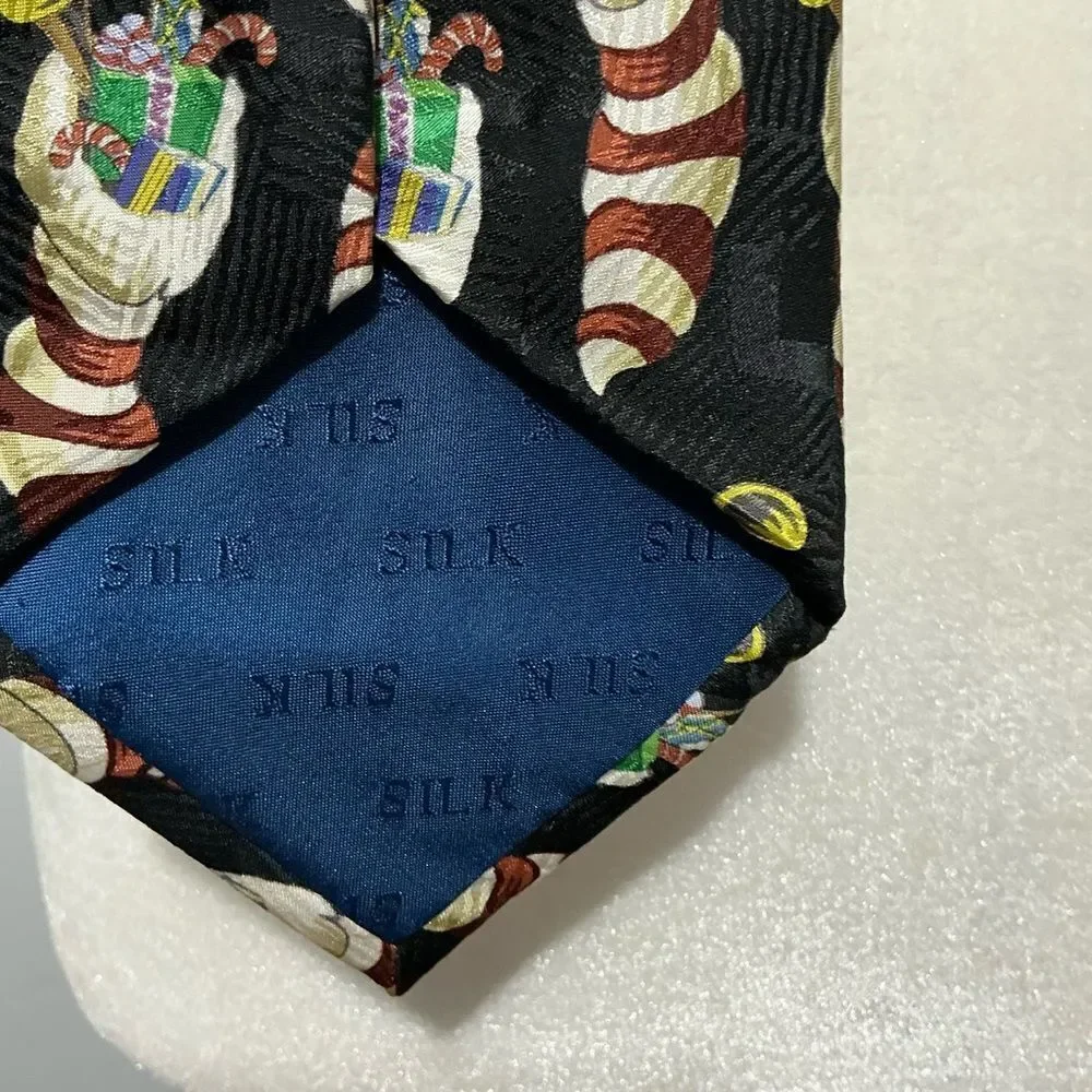Hallmark Christmas stocking silk tie